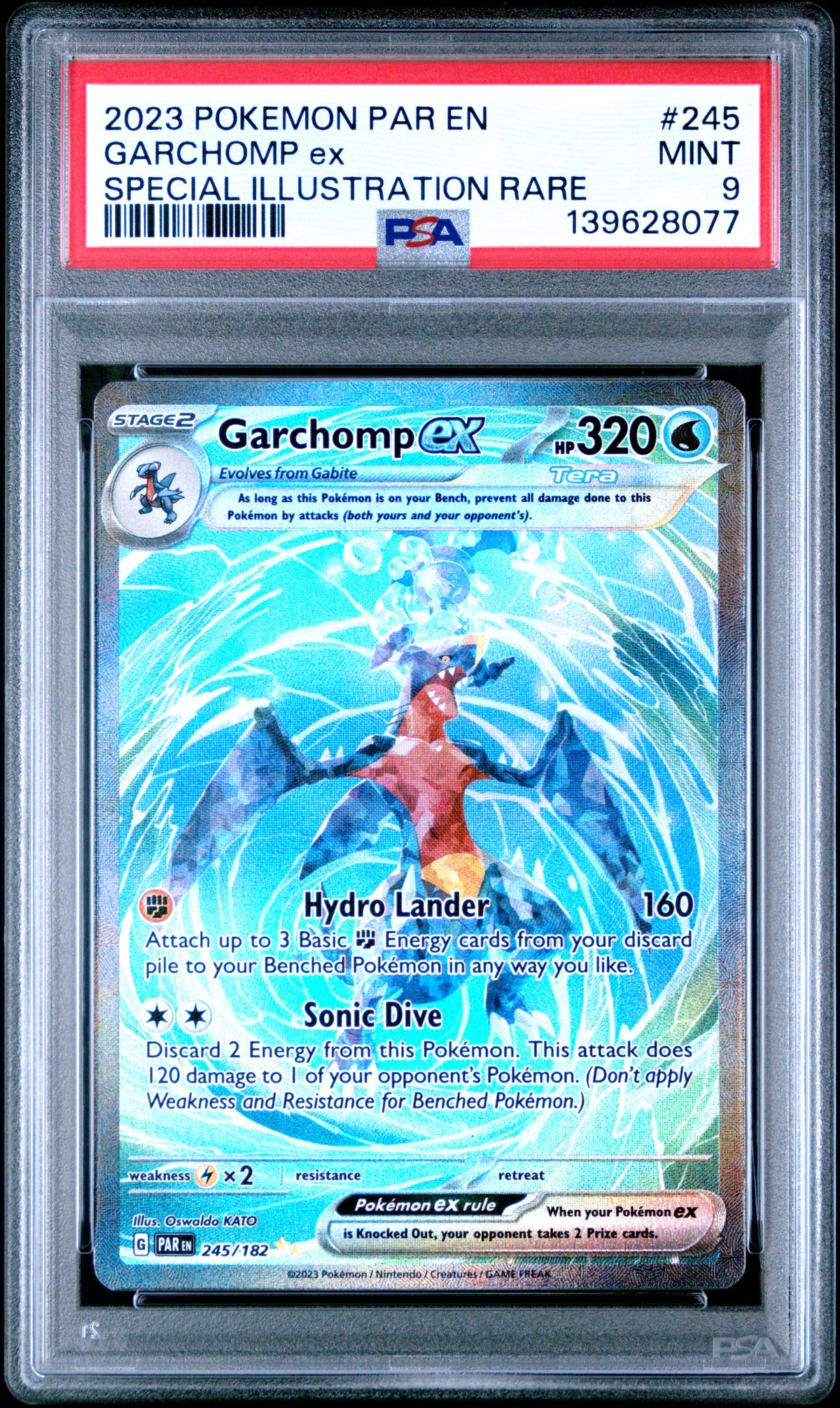 2023 Pokémon Par En-Paradox Rift #245 Garchomp Ex Special Illustration Rare.