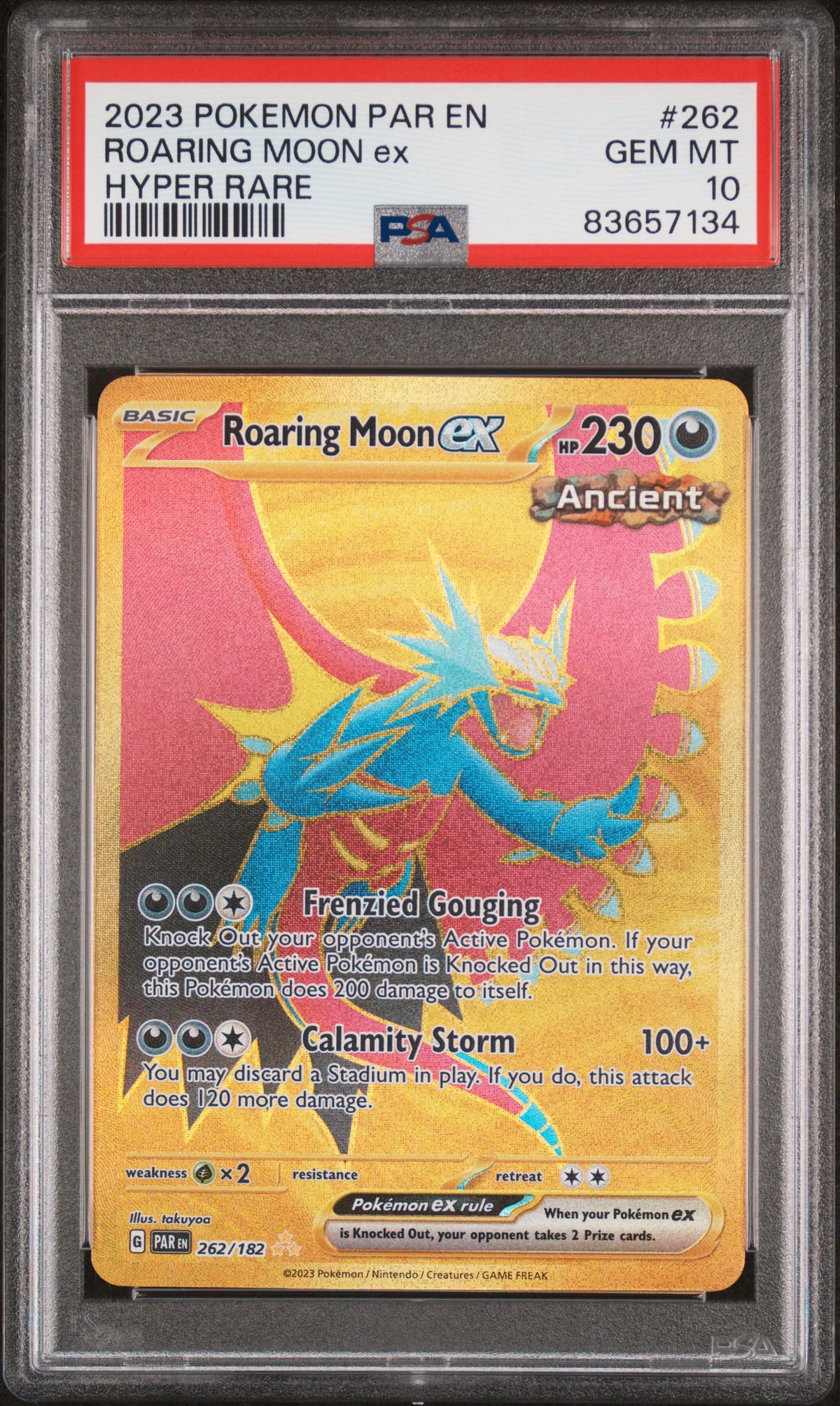 2023 Pokémon Par En-Paradox Rift #262 Roaring Moon Ex Hyper Rare