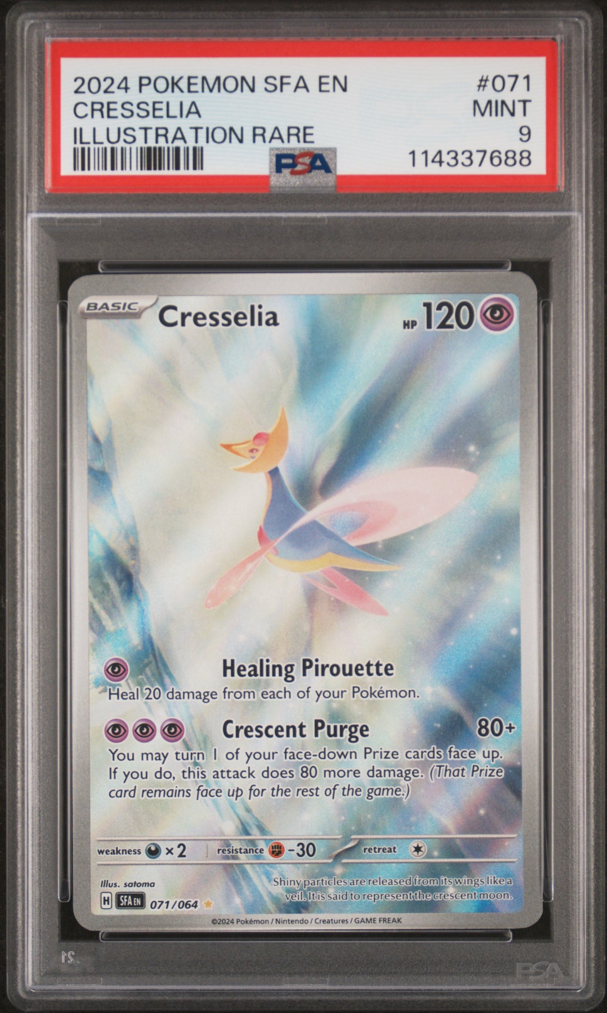 2024 Pokemon Sfa En-Shrouded Fable #071 Cresselia Illustration Rare
