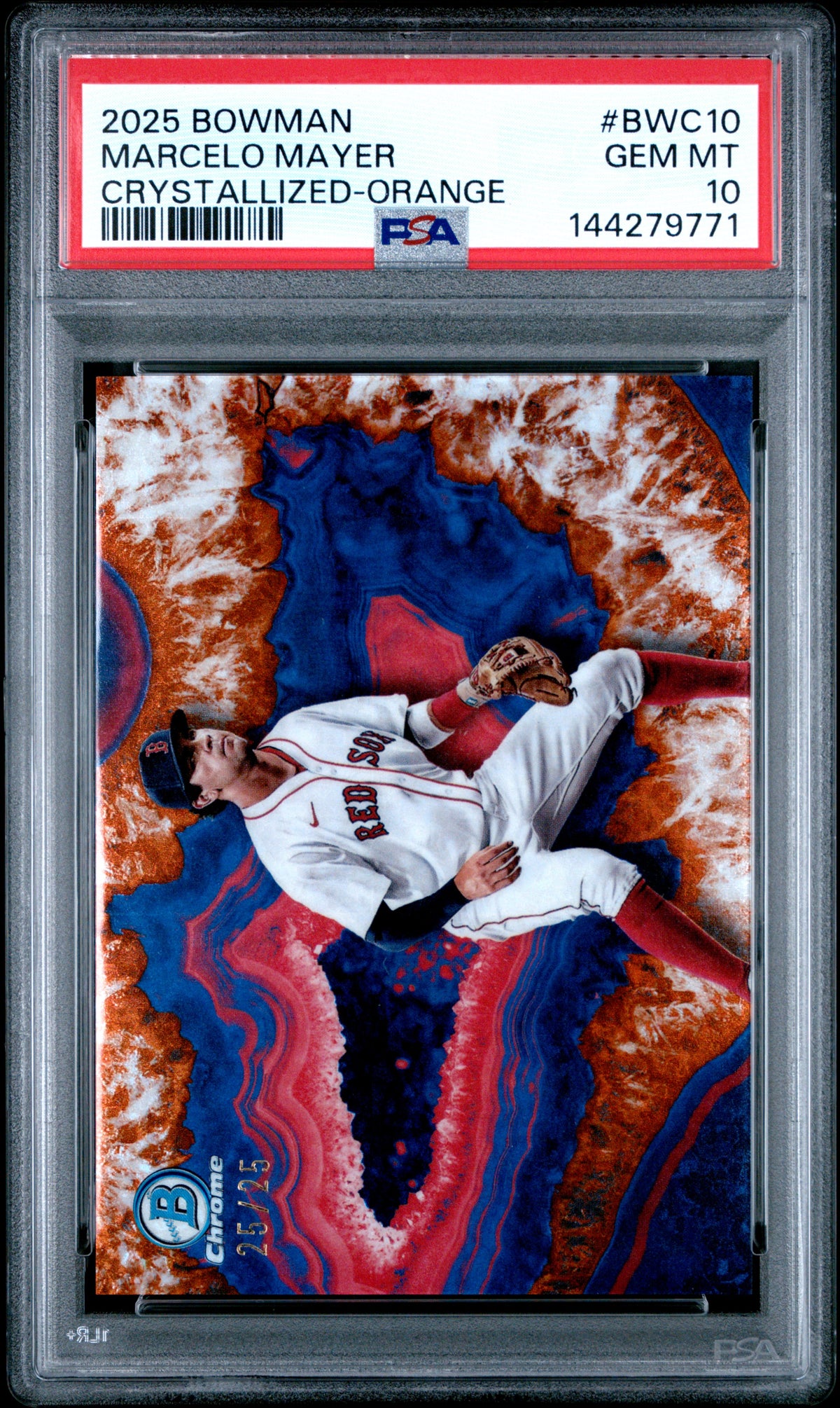 2025 Bowman #BWC-10 Marcelo Mayer Crystalized Orange Refractor /25