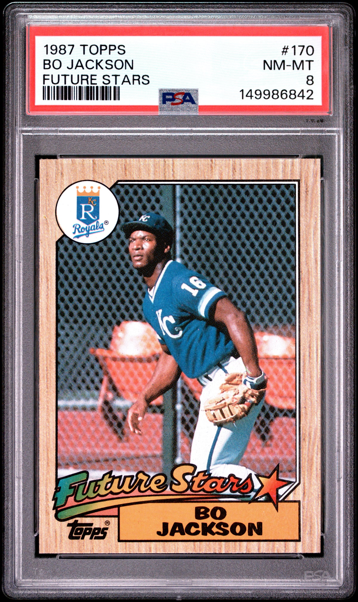 1987 Topps #170 Bo Jackson PSA 8 RC