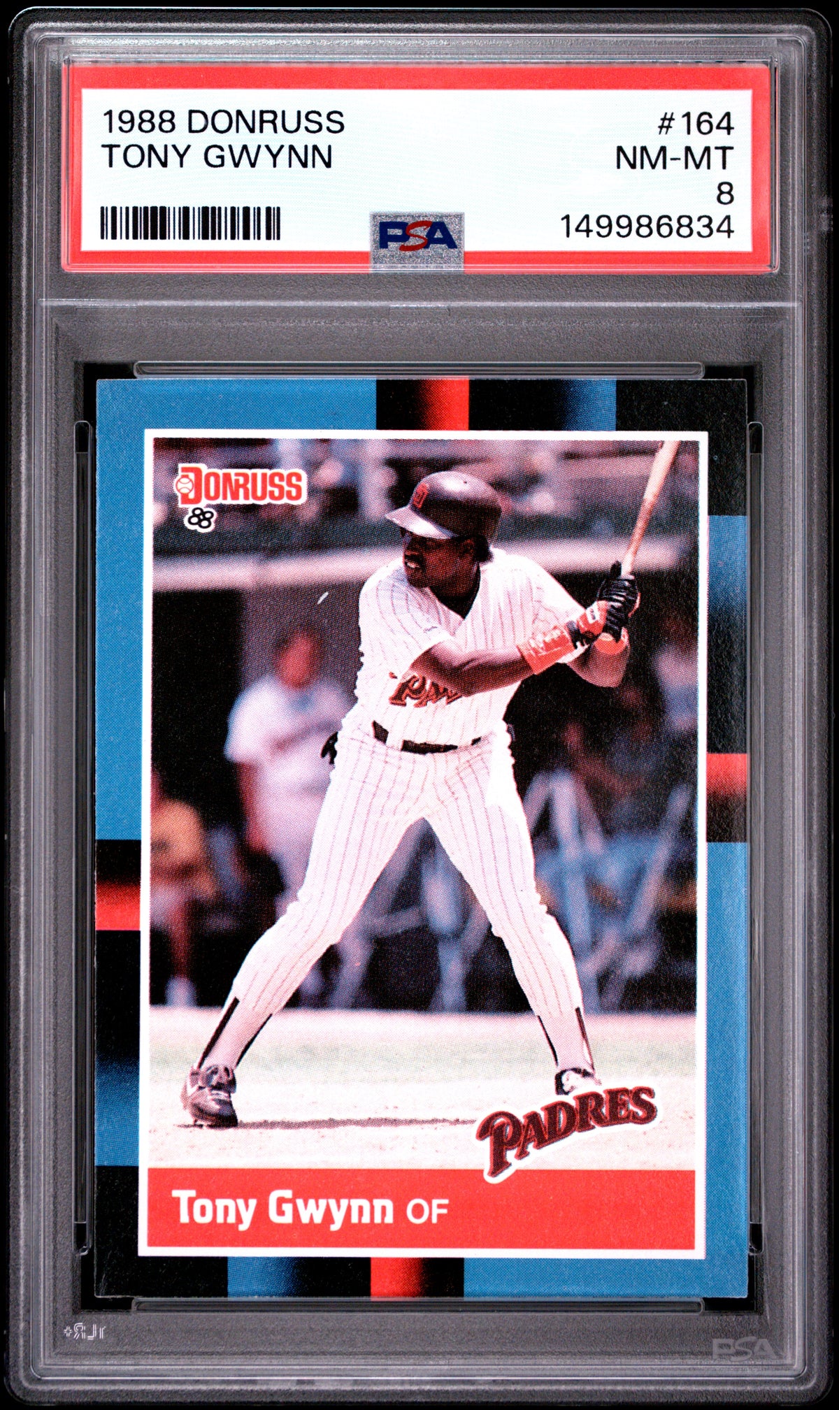 1988 Donruss #164 Tony Gwynn PSA 8