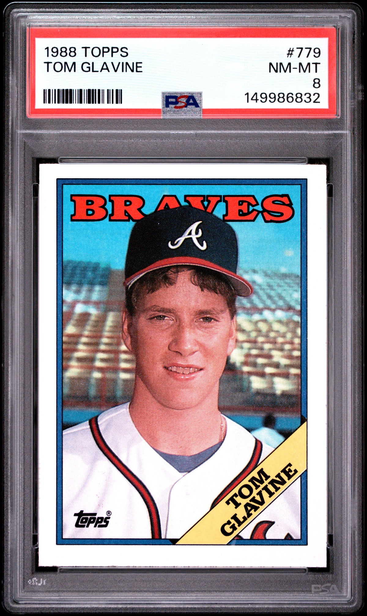 1988 Topps #779 Tom Glavine PSA 8 (RC).