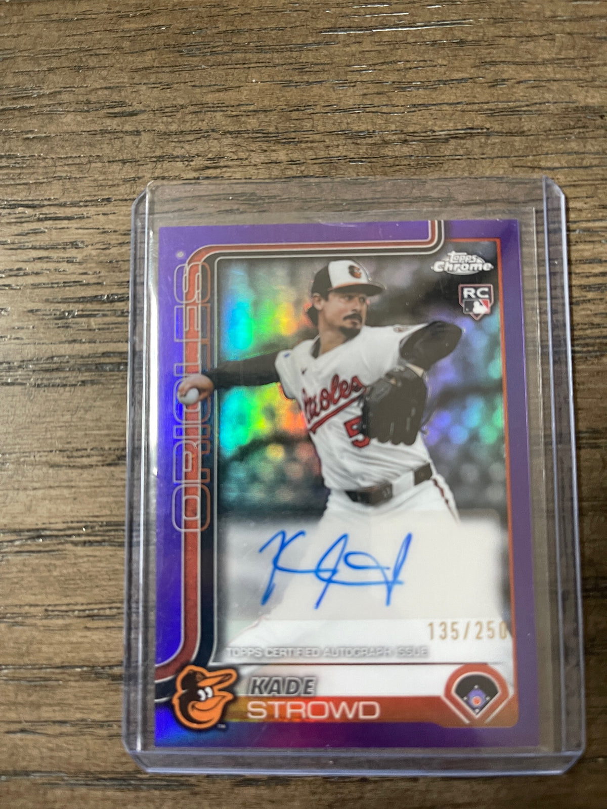 2025 Topps Chrome Update #AC-KST Kade Strowd Autographs Purple R/250 (RC, AU)