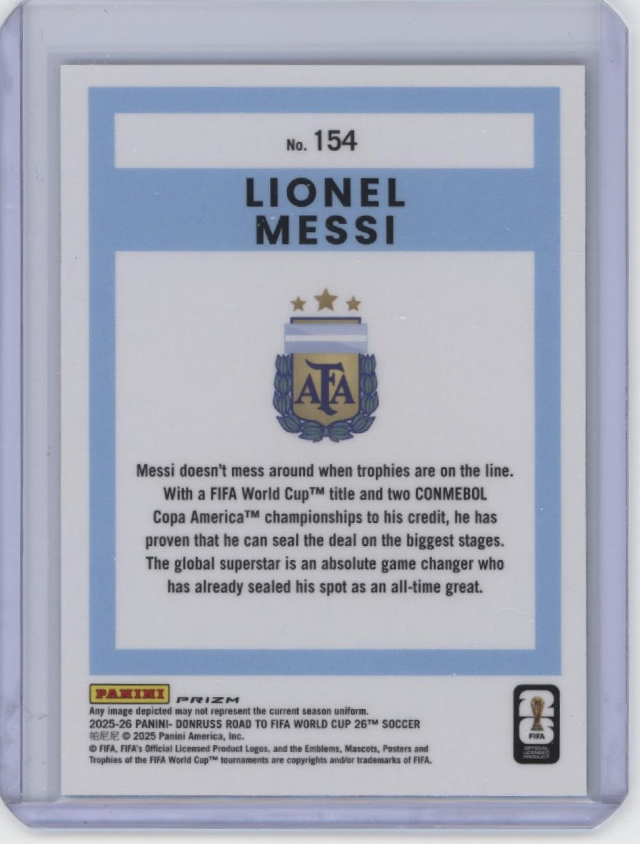 2025-26 Donruss Road to FIFA World Cup #154 Lionel Messi Cubic