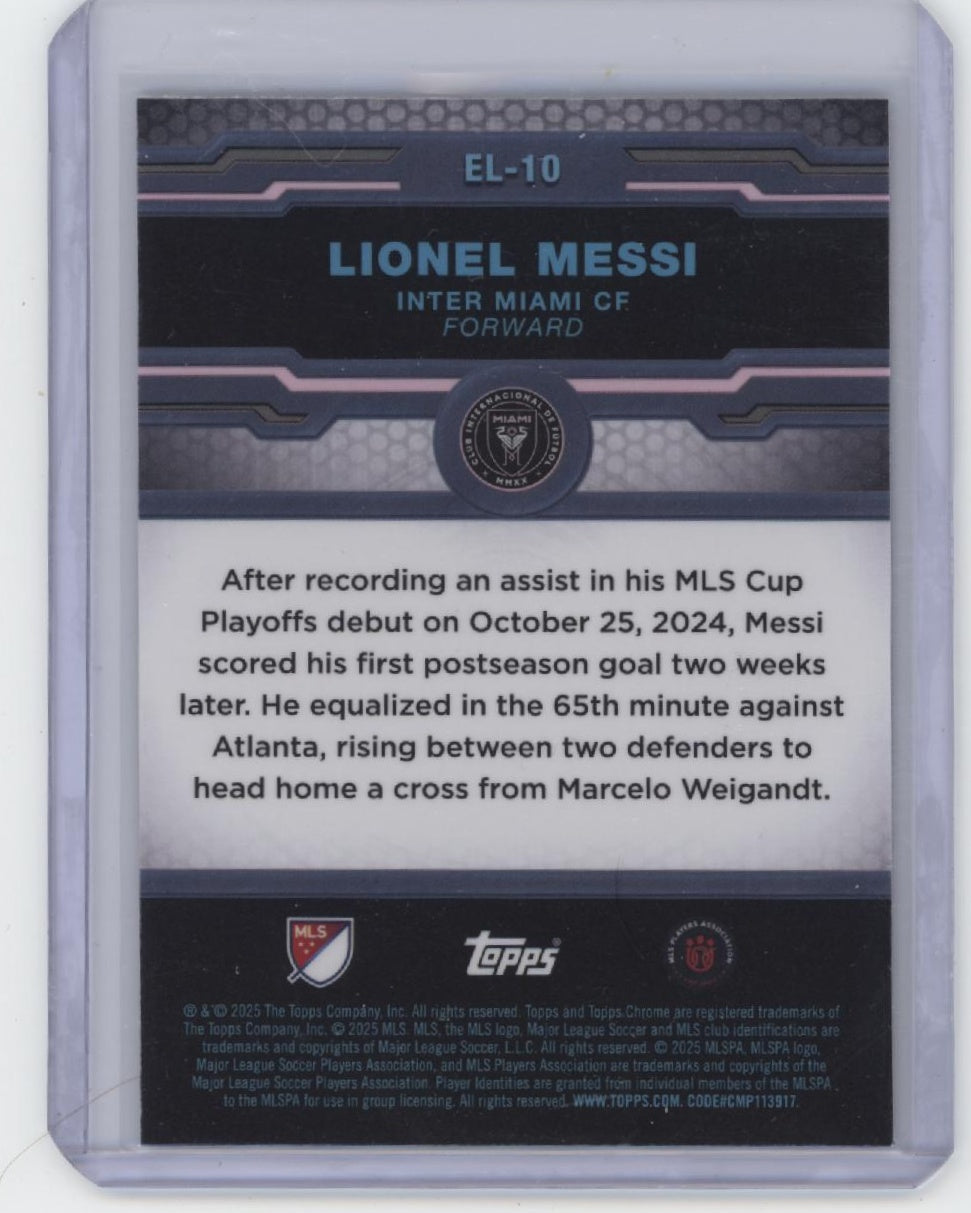 2025 Topps Chrome MLS #EL-10 Lionel Messi Elimination