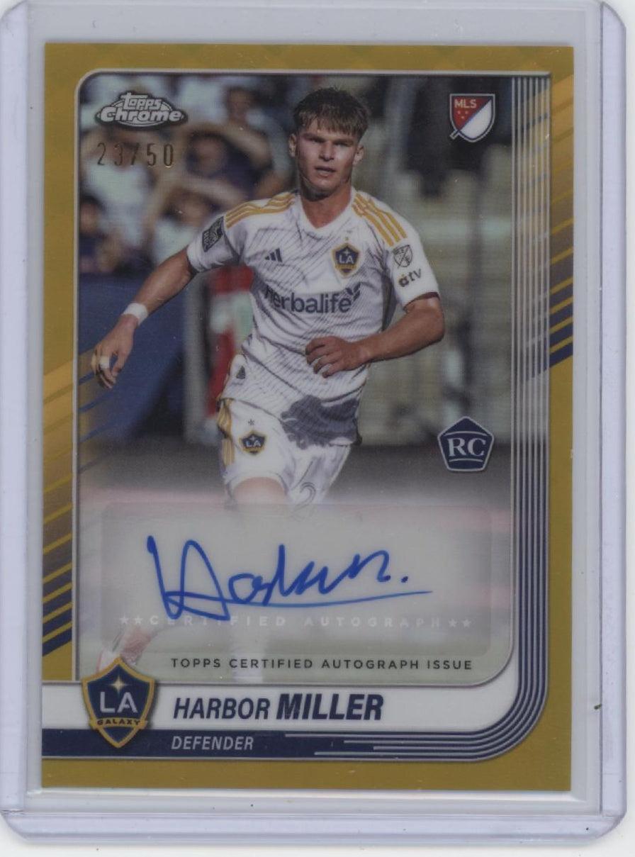 2025 Topps Chrome MLS #CA-MI Harbor Miller Chrome Autographs Gold Refractor #/50
