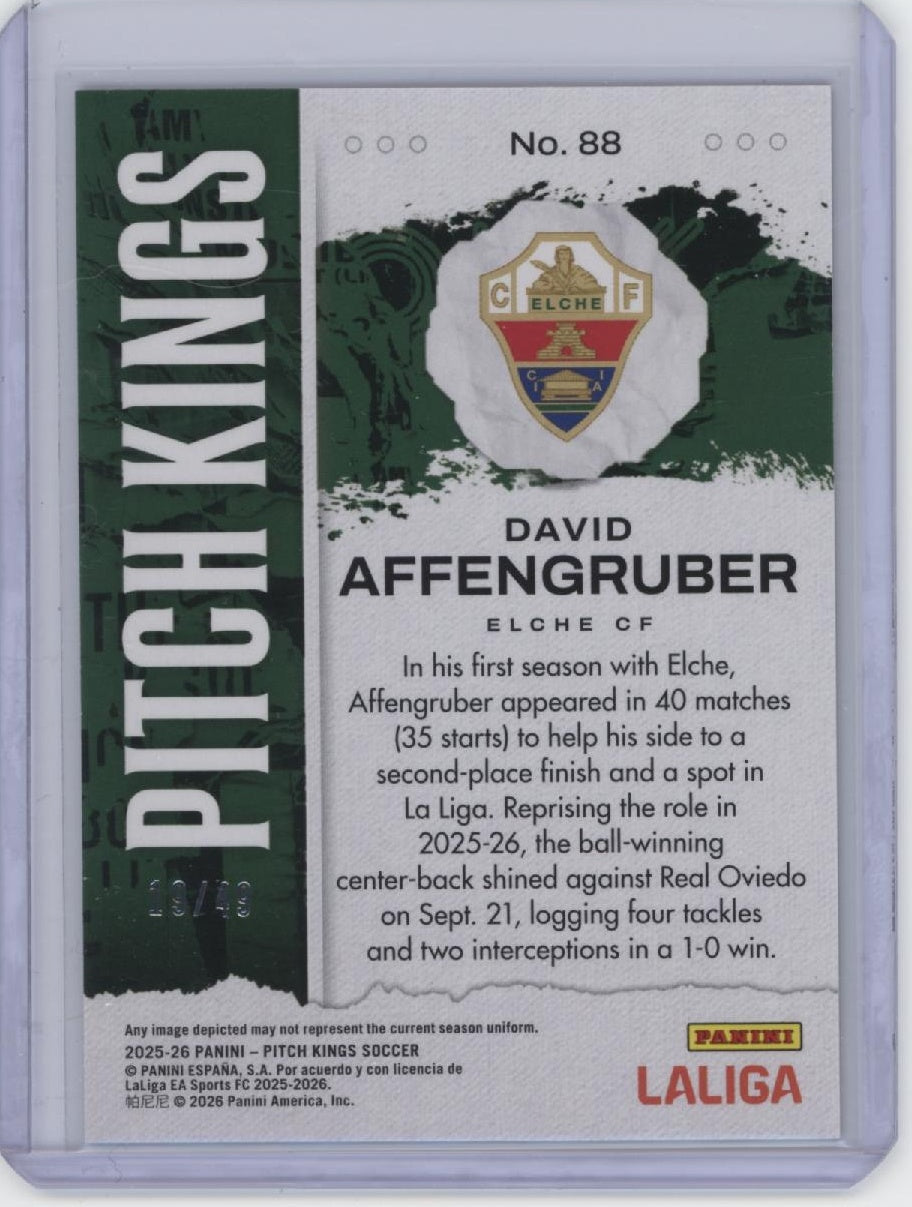 2025-26 Panini Pitch Kings #88 David Affengruber Violet #/49