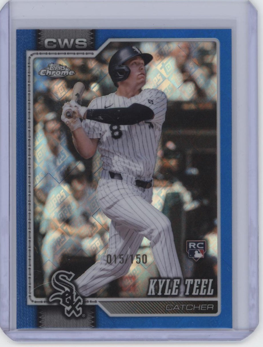 2026 Topps Chrome #63 Kyle Teel Blue Topps Refractor #/150