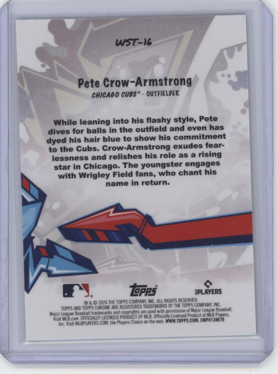 2026 Topps Chrome #WST-16 Pete Crow-Armstrong Wild Style