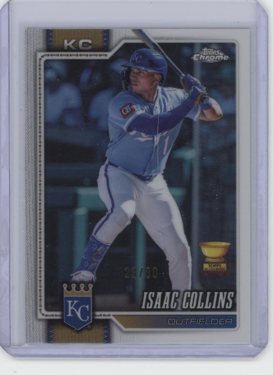 2026 Topps Chrome #251 Isaac Collins White Refractor #/30