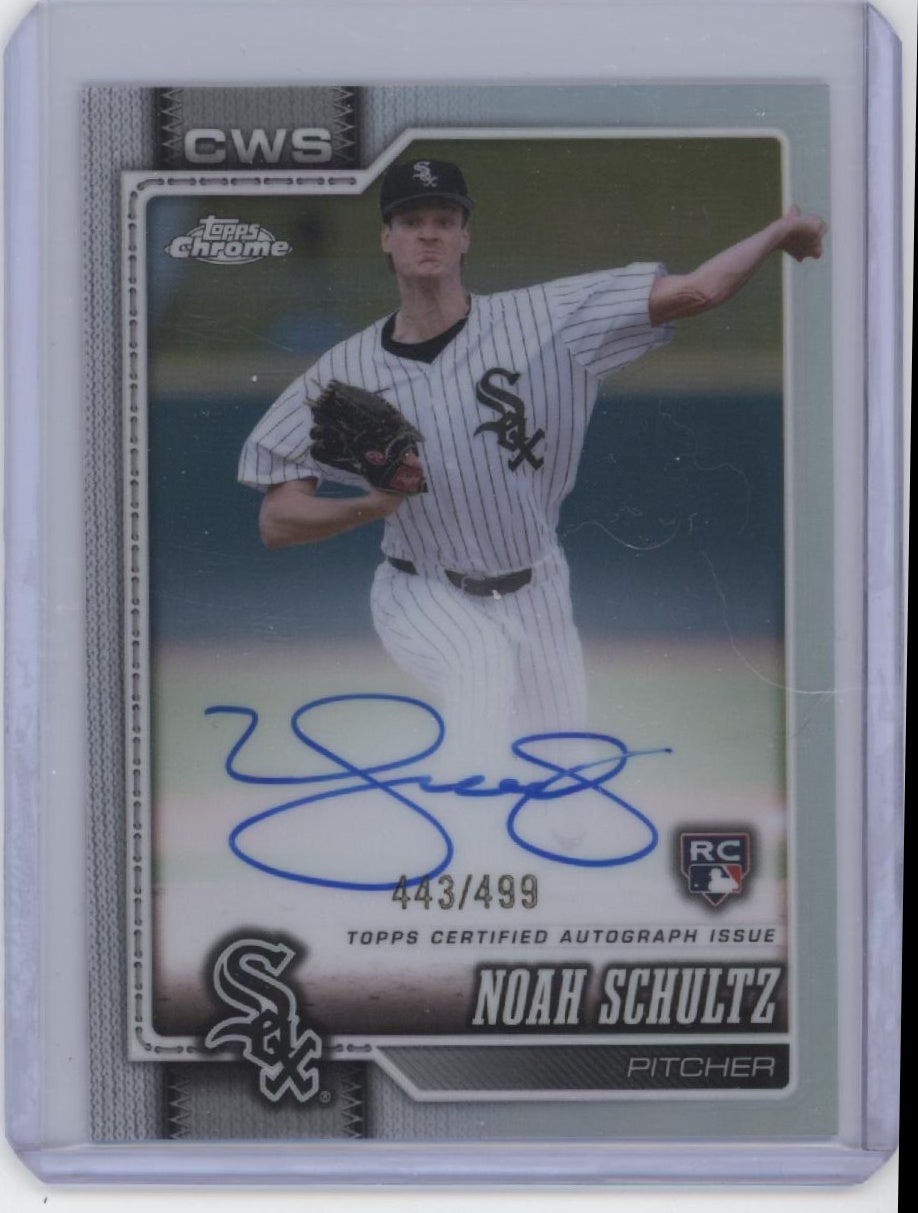 2026 Topps Chrome #RA-NS Noah Schultz Rookie Autographs Refractor #/499