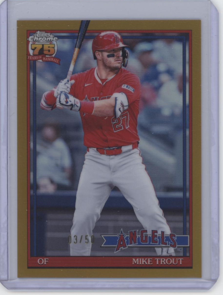 2026 Topps Chrome #91CB-6 Mike Trout 1991 Topps Baseball 35th Anniversary #/50