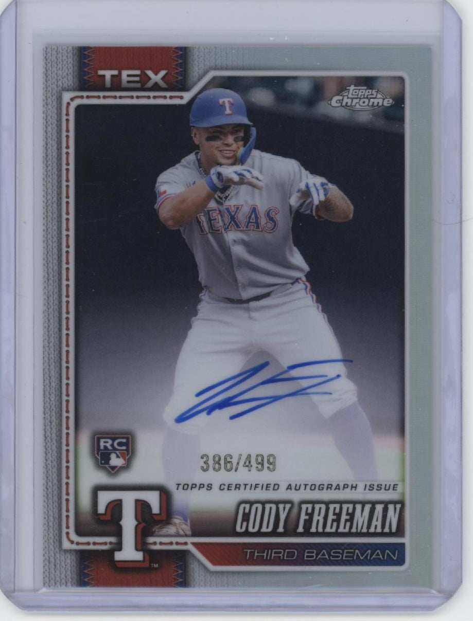 2026 Topps Chrome #RA-CF Cody Freeman Rookie Autographs Refractor #/499