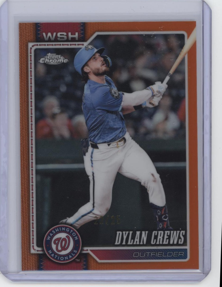 2026 Topps Chrome #54 Dylan Crews Orange Refractor #/25