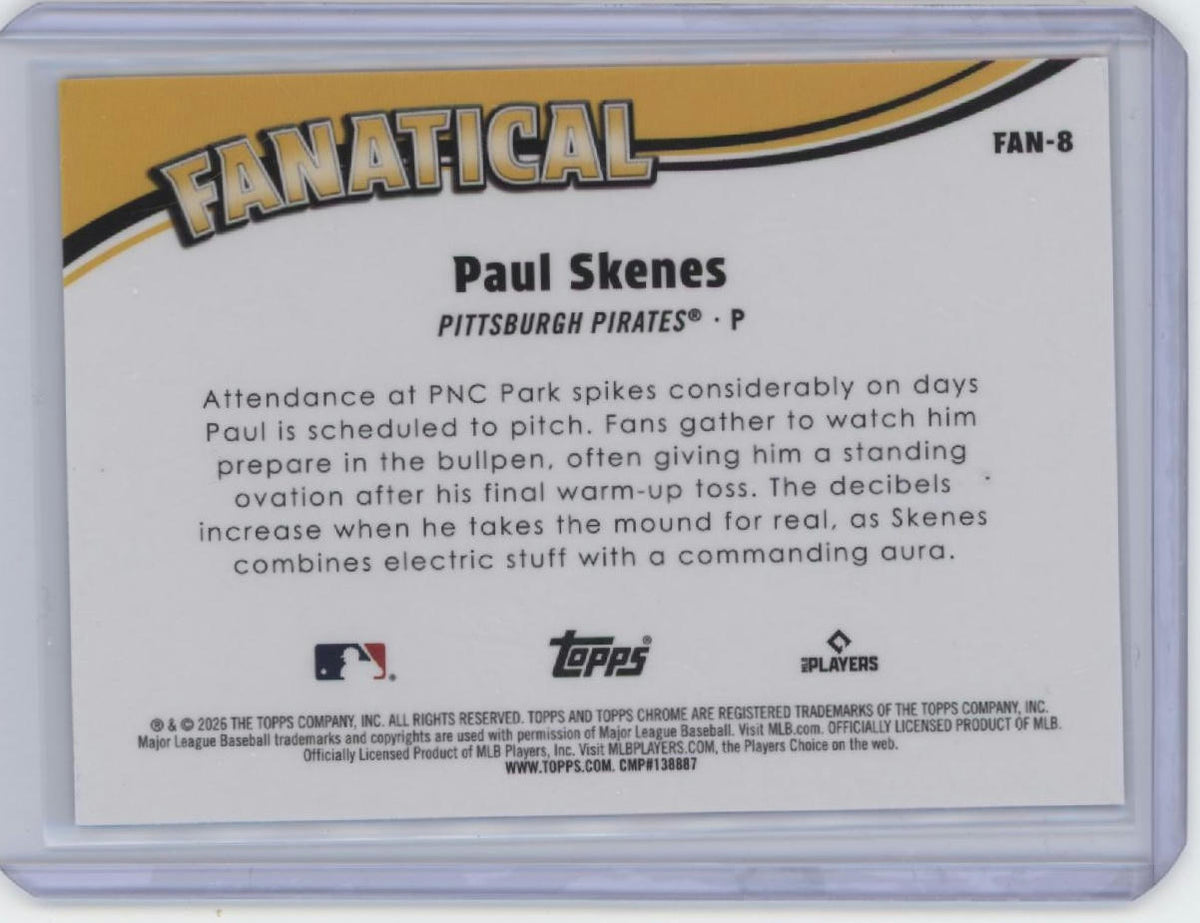 2026 Topps Chrome #FAN-8 Paul Skenes Fanatical