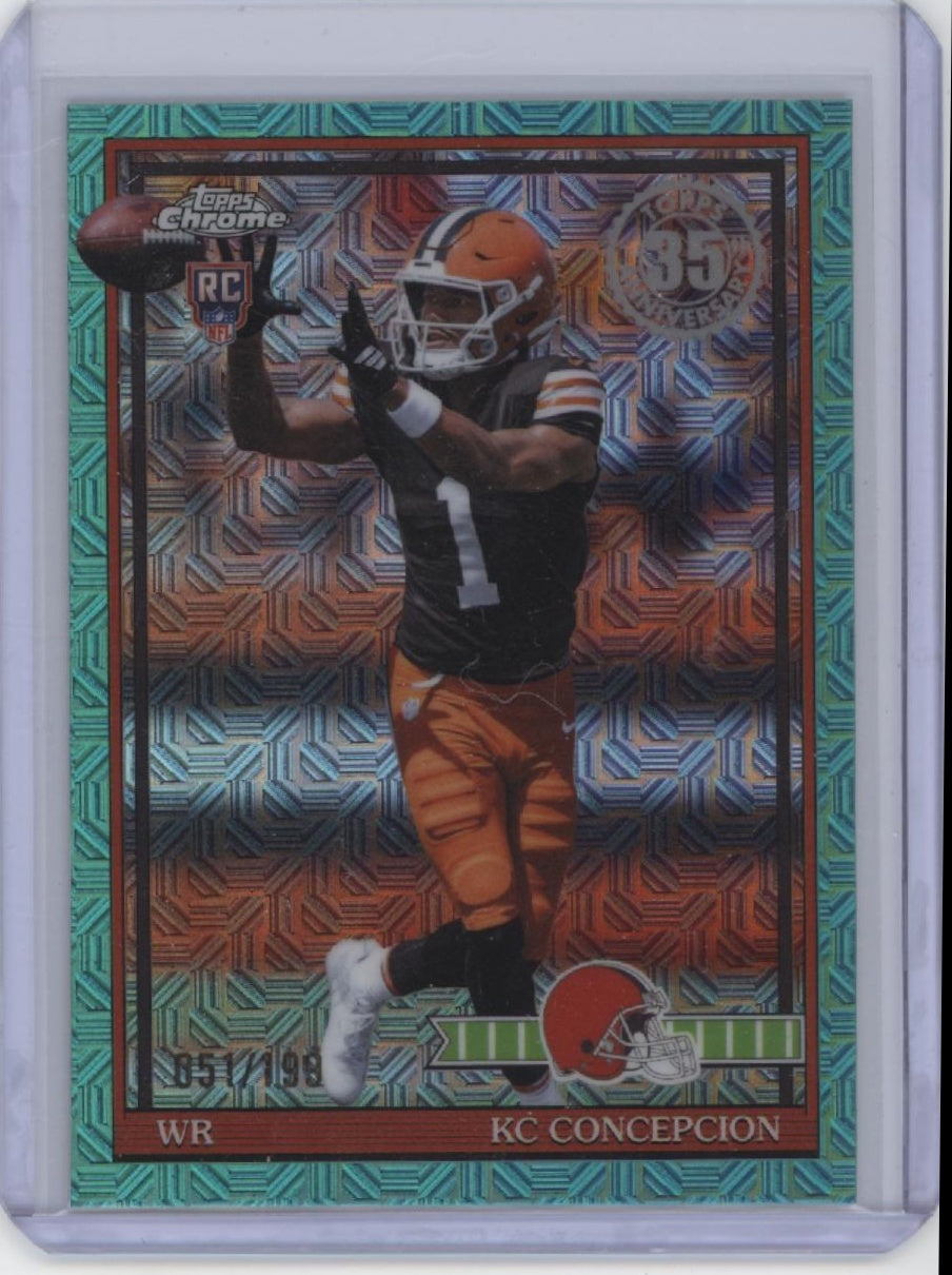 2026 Topps #91TRC-23 KC Concepcion 1991 Topps Football 35th Anniversary #/199 RC