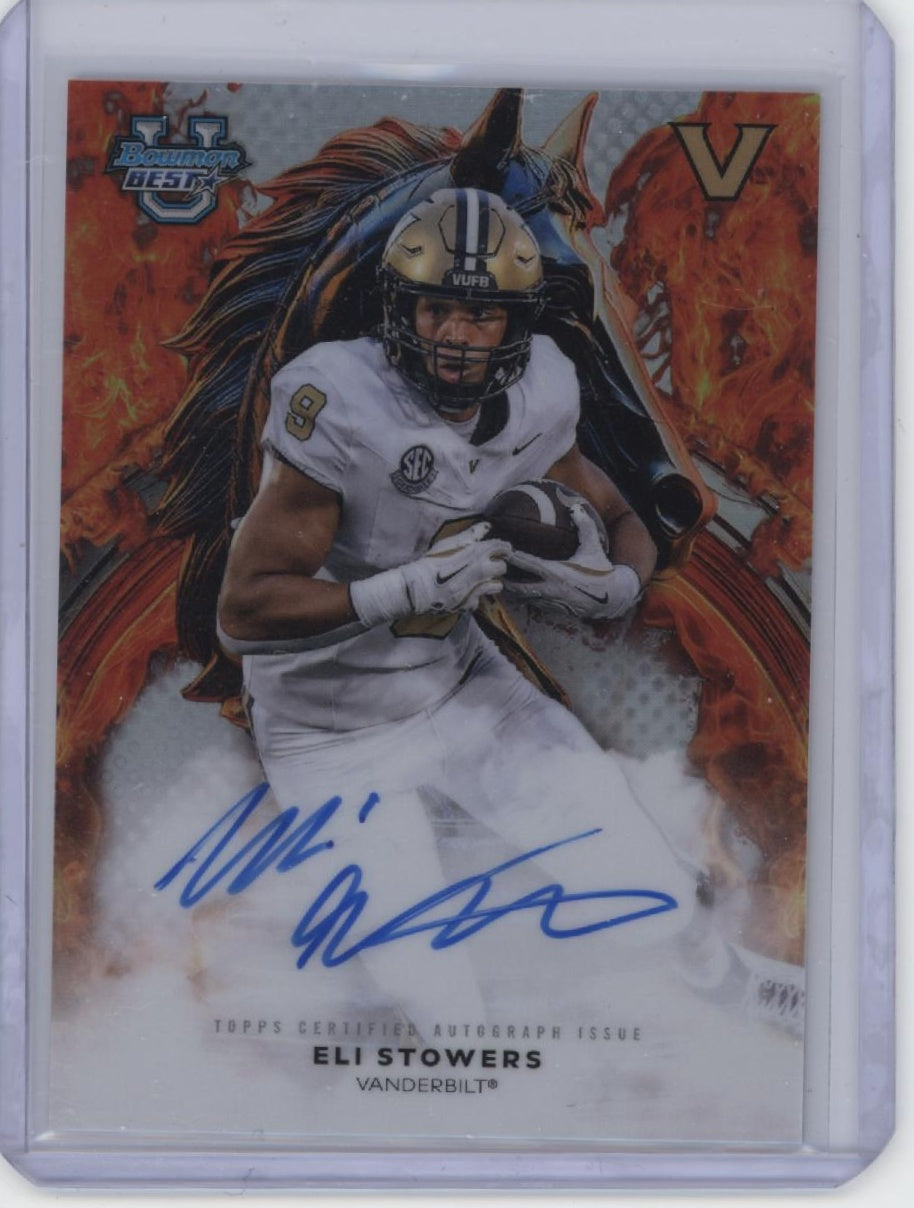 2025 Bowman University Best #WA-ES Eli Stowers Workhorse Autographs