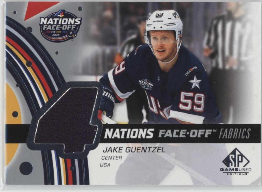 2025-26 SP Game Used #4N-JG Jake Guentzel 4 Nations Face-Off Fabrics