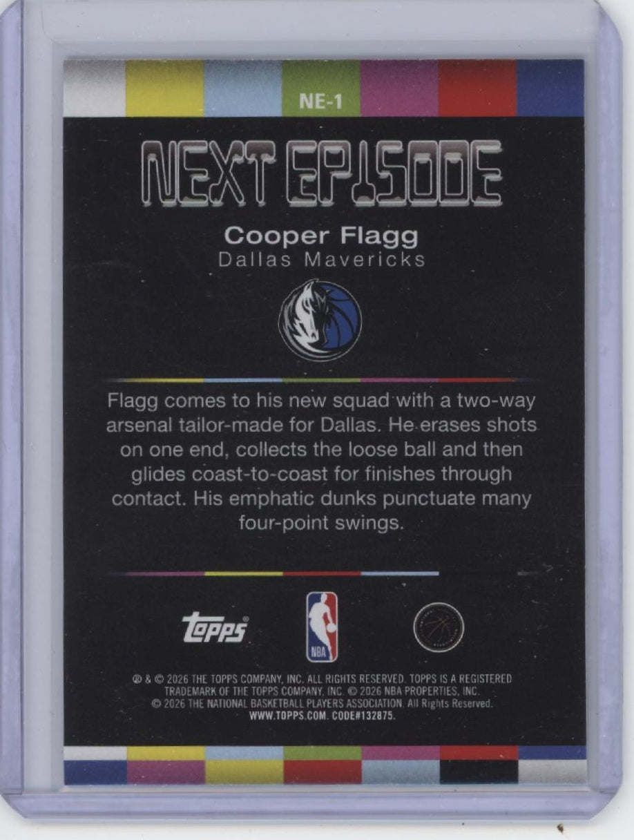 2025-26 Topps NBA Hoops #NE-1 Cooper Flagg Next Episode