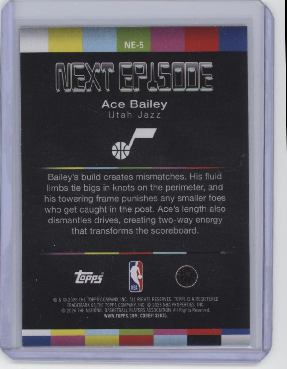 2025-26 Topps NBA Hoops #NE-5 Ace Bailey Next Episode