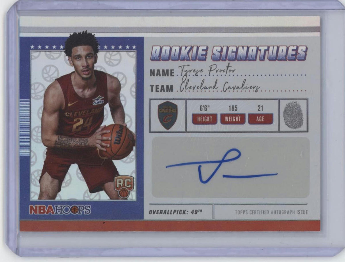 2025-26 Topps NBA Hoops #HRS-TP Tyrese Proctor Hoops Rookie Signatures