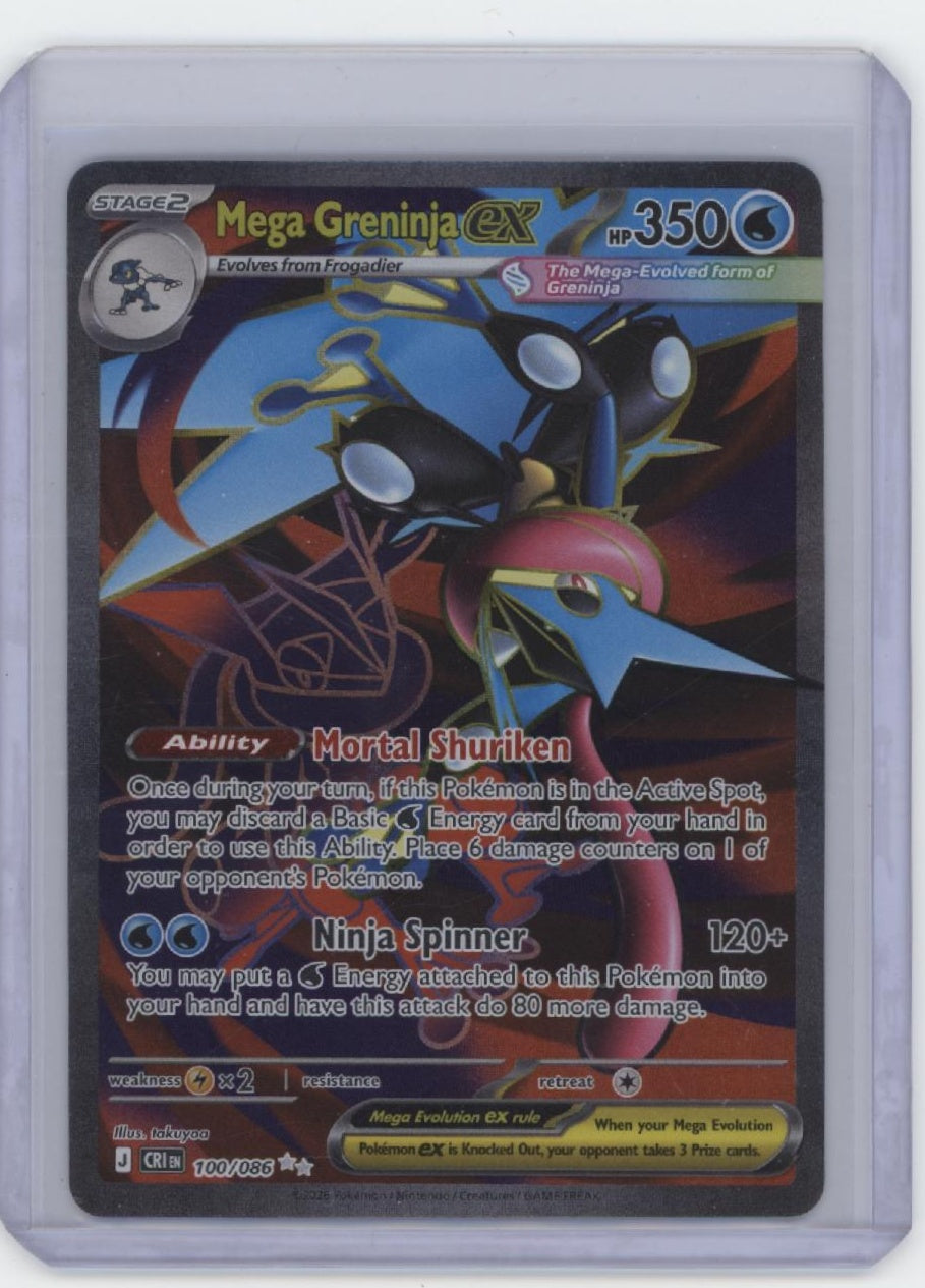 ME04: Chaos Rising #100/086 Mega Greninja ex Ultra Rare Holo