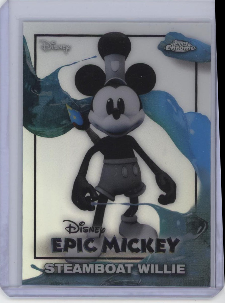 2026 Topps Disney Neon #EM-10 Steamboat Willie Epic Mickey