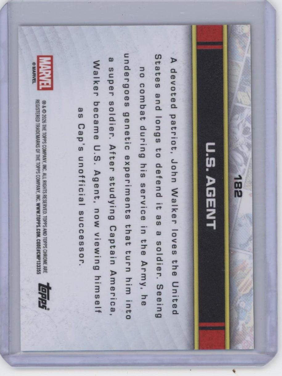 2026 Topps Chrome Marvel #182 U.S. Agent Gold X-Fractor /50