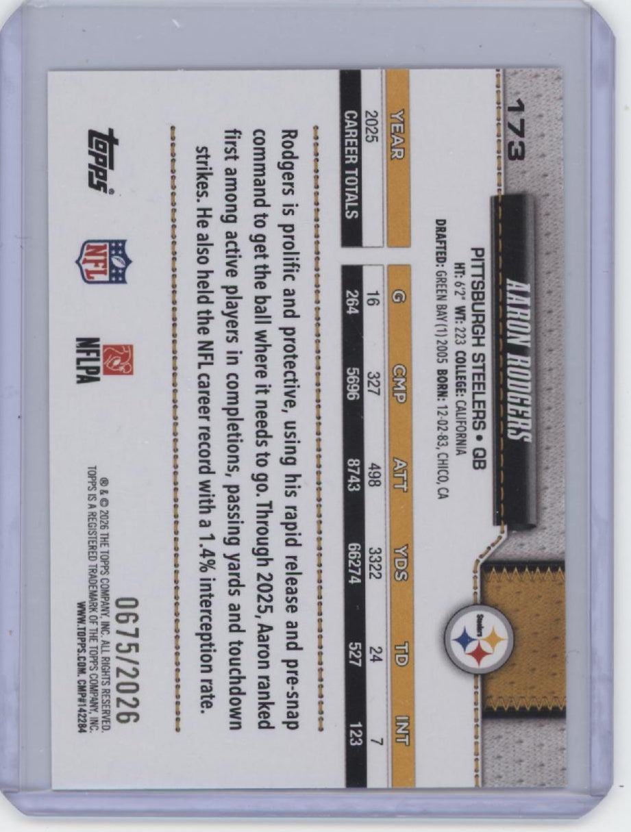 2026 Topps Flagship #173 Aaron Rodgers /2026