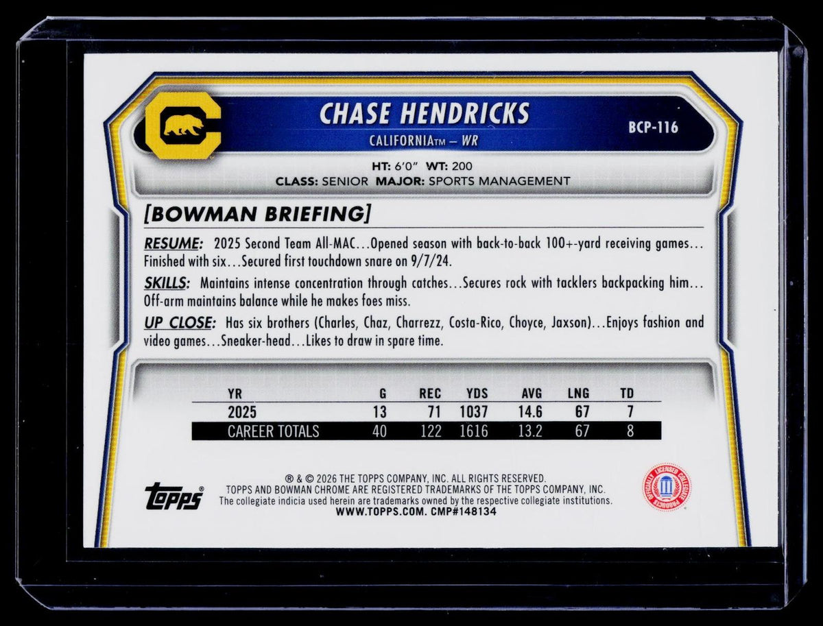 2019 Bowman #BCP-116 Luken Baker Chrome Prospects Green Refractor #/99
