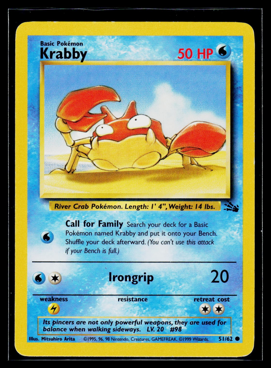 Pokémon Fossil #51/62 Krabby