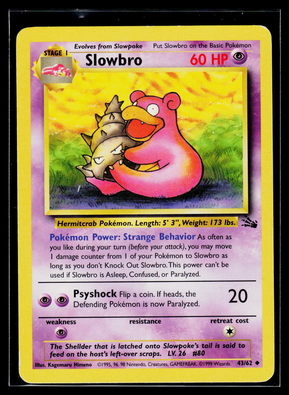 Pokemon Fossil #43/62 Slowbro