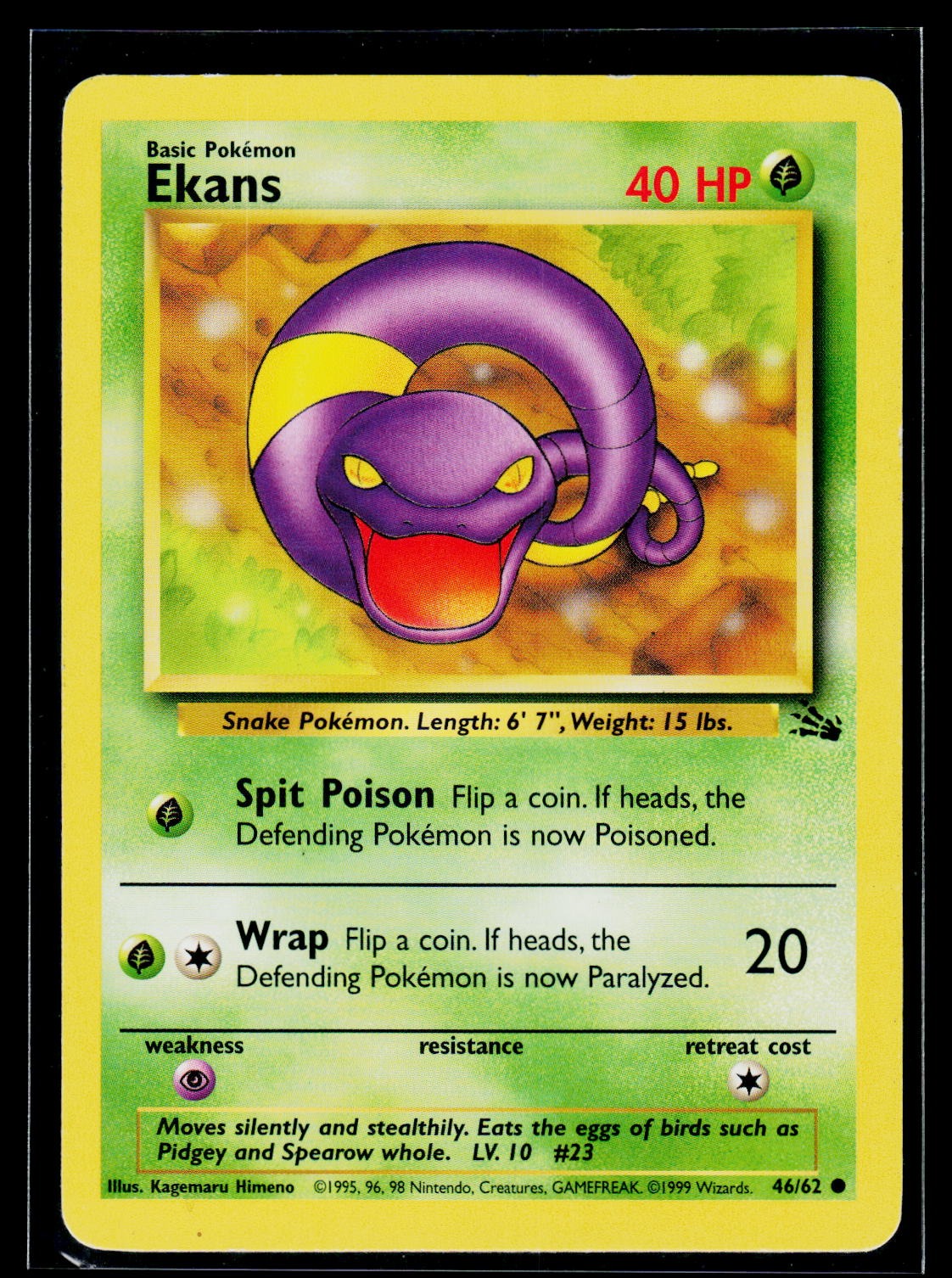 Pokémon Fossil #46/62 Ekans