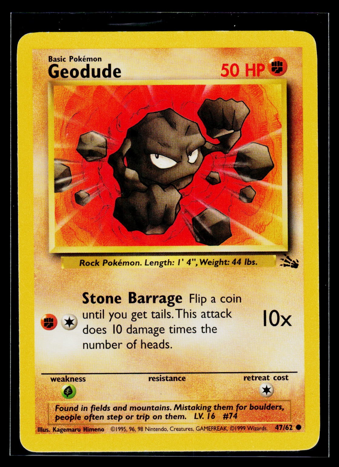 Pokémon Fossil #47/62 Geodude