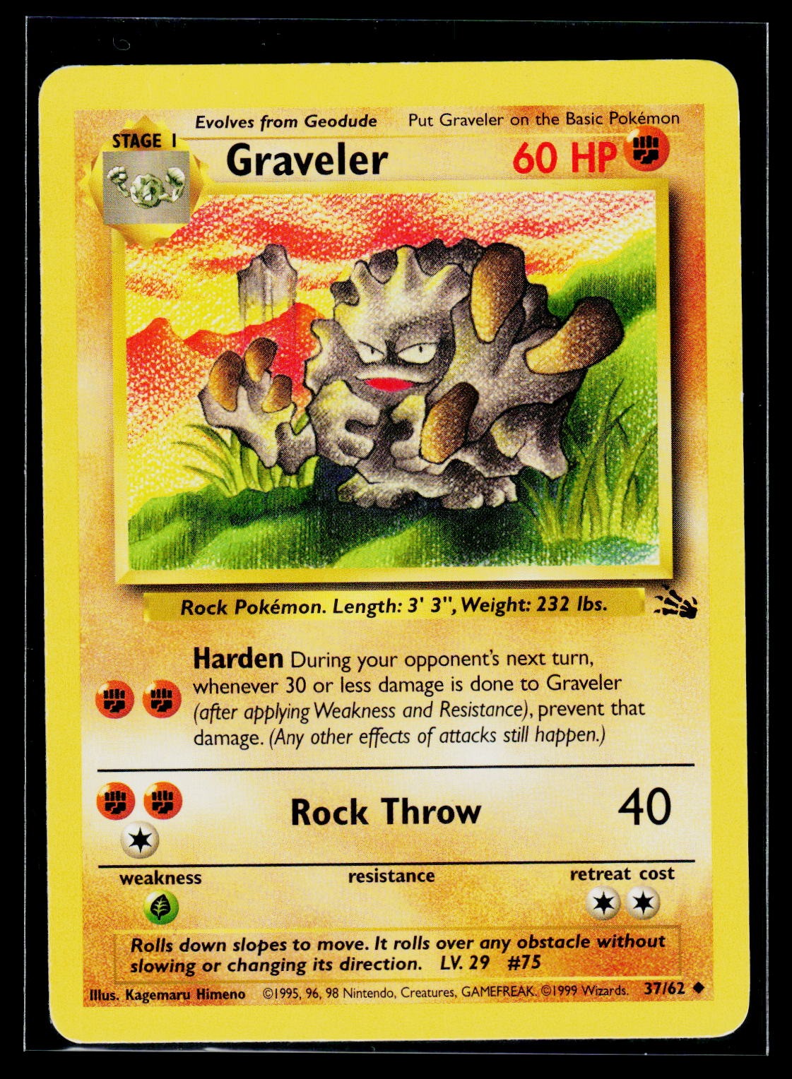 Pokémon Fossil #37/62 Graveler