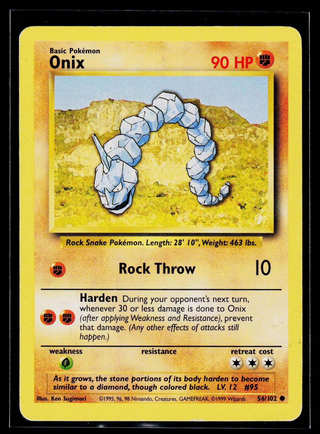 Pokémon Base Set #056/102 Onix