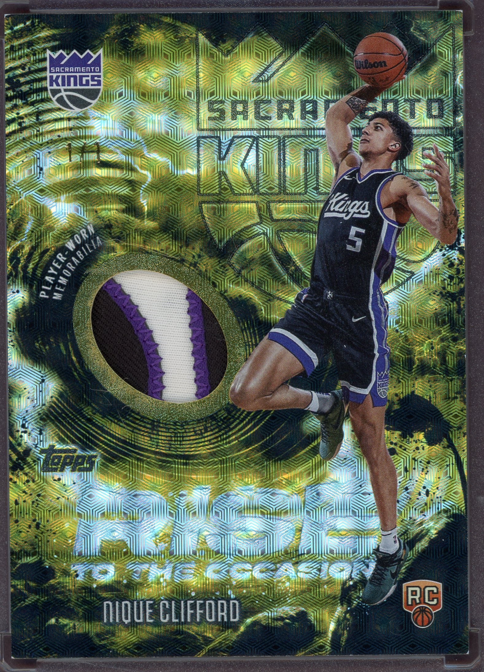 Nique Clifford [Foilfractor] #RTO-NC - Basketball Cards Topps Rise to the Occasion Relic