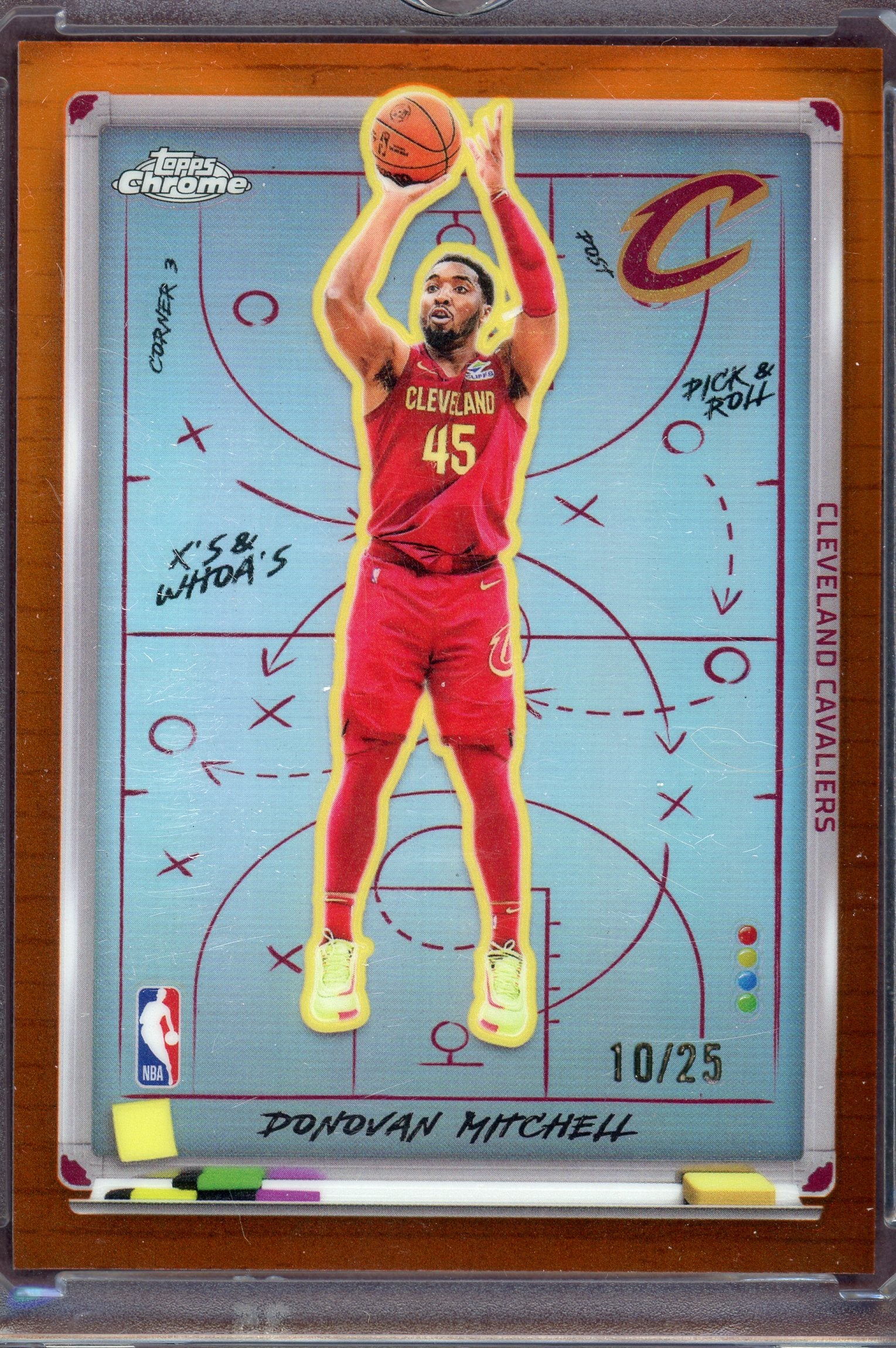 Donovan Mitchell [Refractor Orange] #XW-1 - Basketball Cards Topps Chrome Xs And Whoas