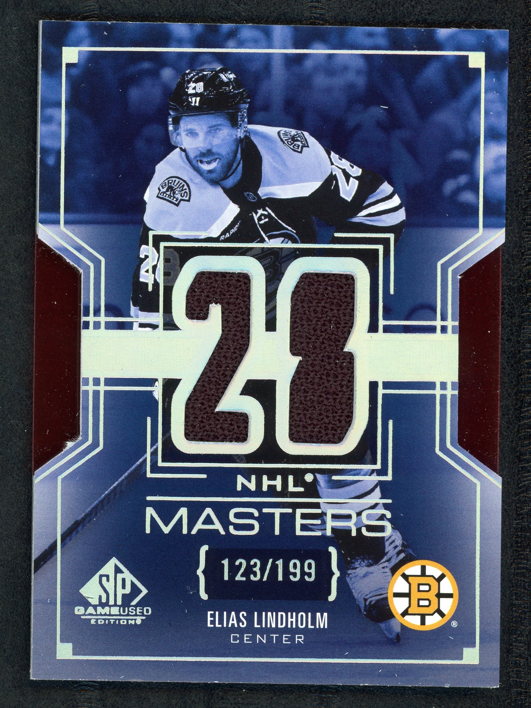 Elias Lindholm #NM-2 - Hockey Cards SP Game Used NHL Masters