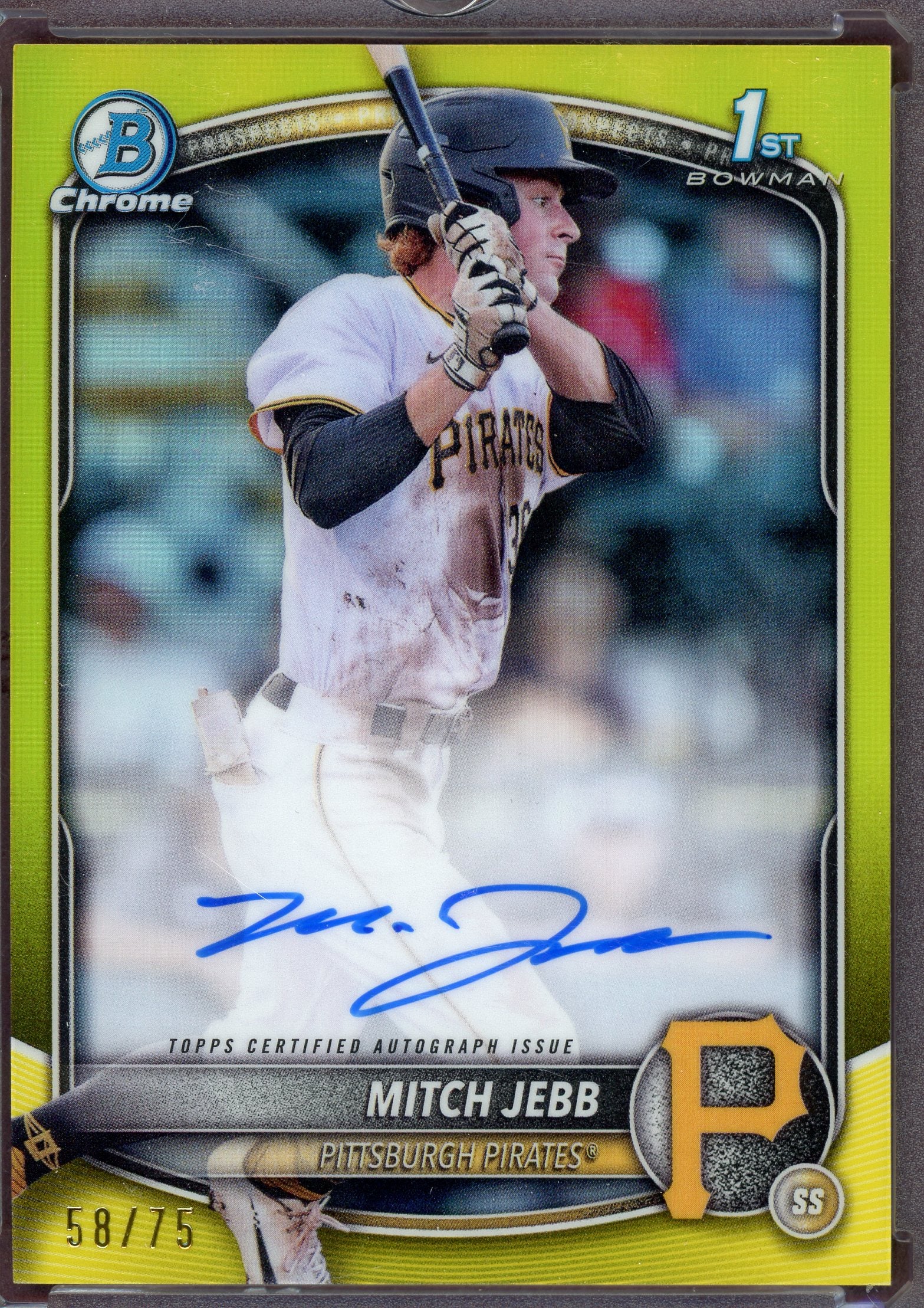 Mitch Jebb [Yellow] #CPA-MJ - Baseball Cards Bowman Chrome Prospect Autograph