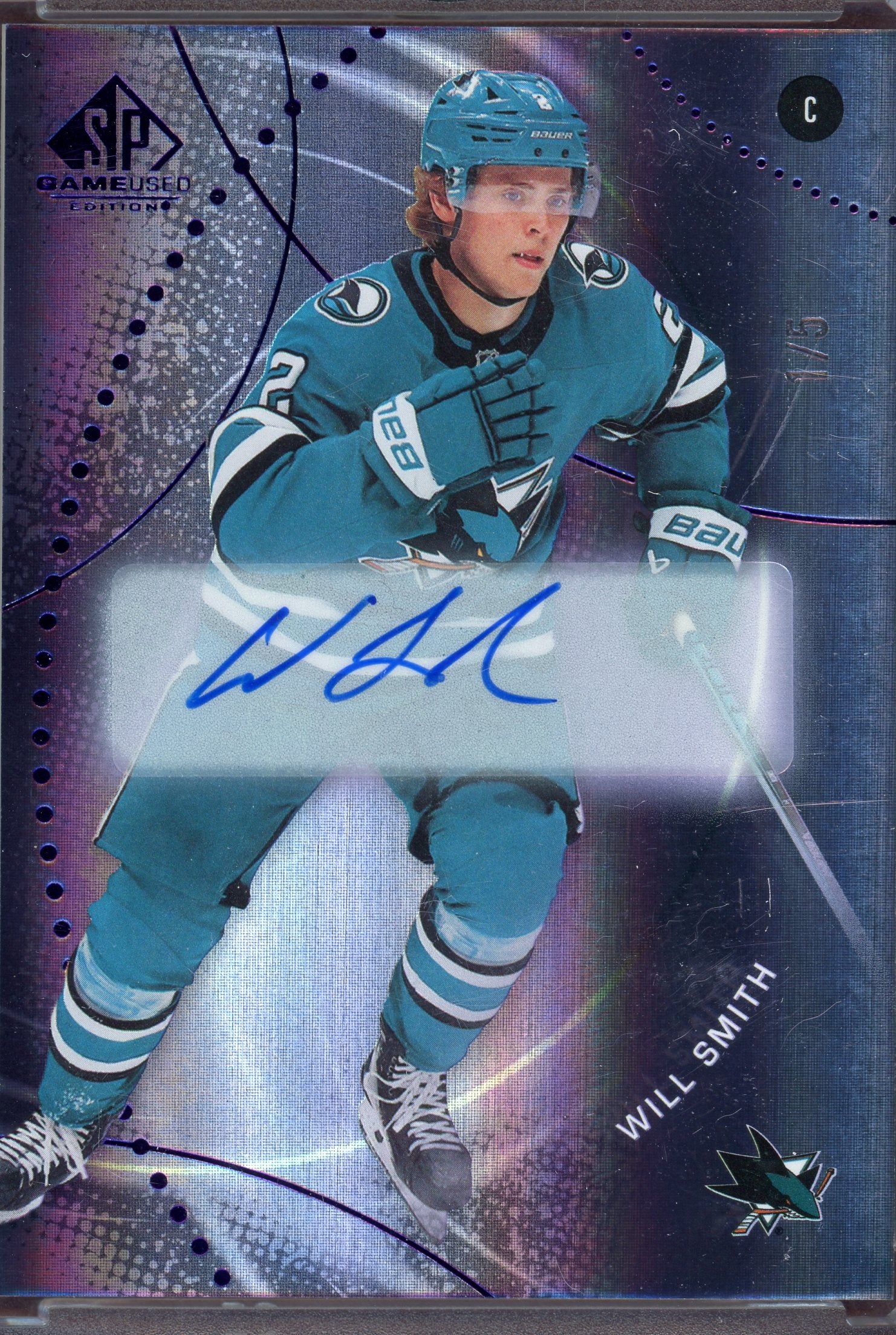 Will Smith [Purple Autograph] #66 - Hockey Cards SP Game Used