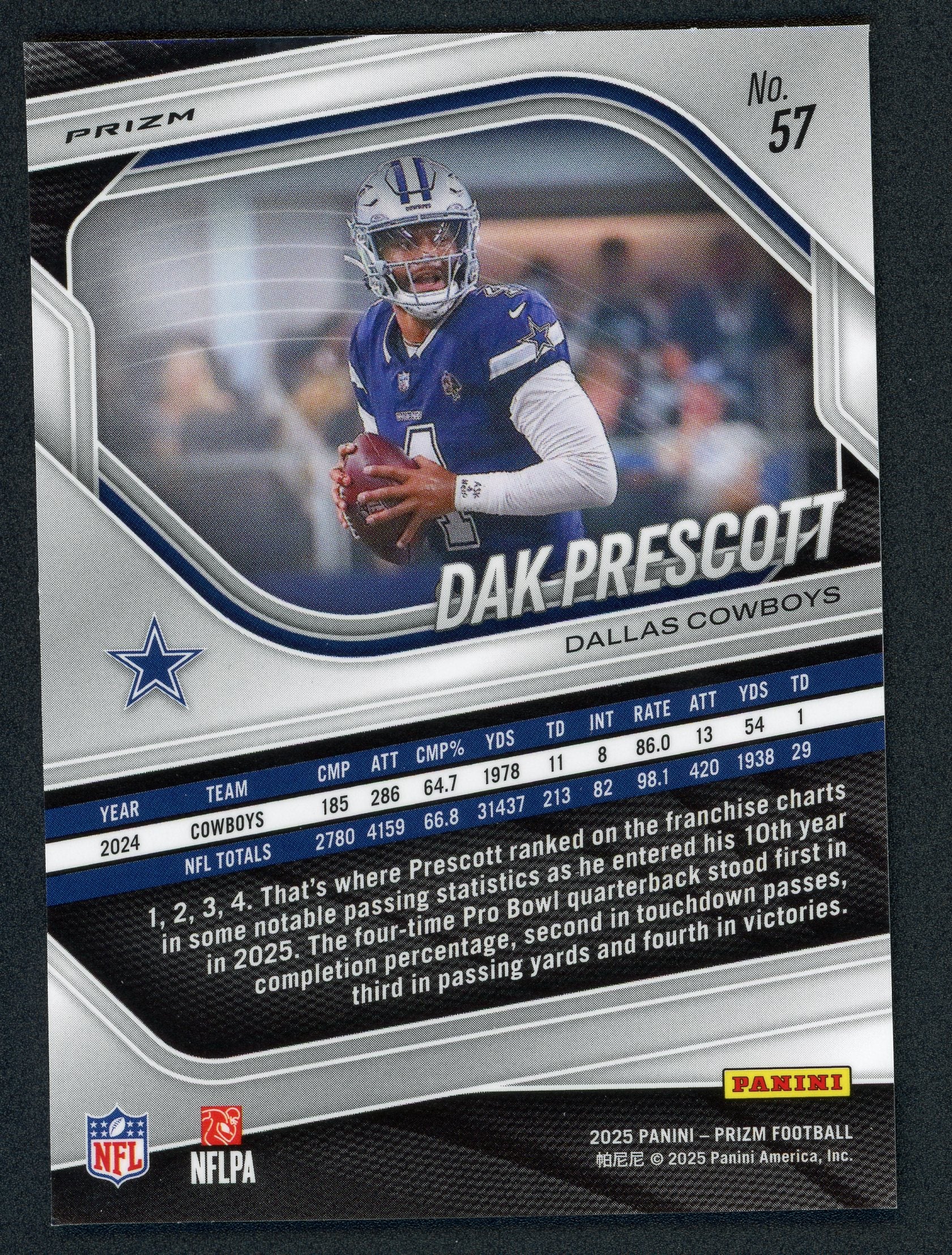 Dak Prescott [Red] #57 - Football Cards Panini Prizm