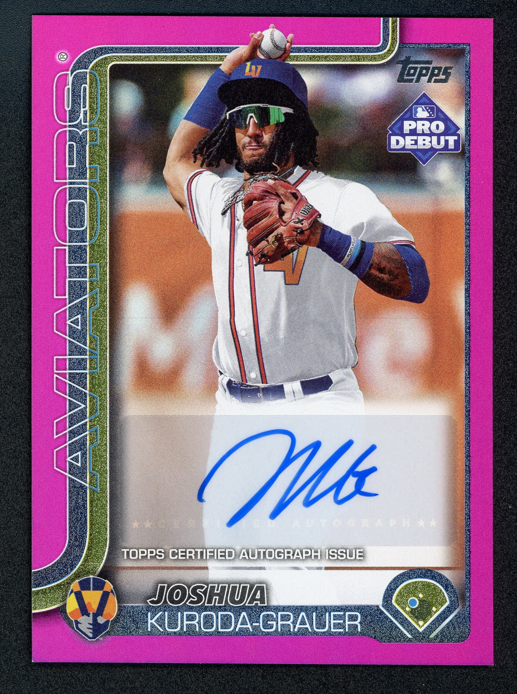 Joshua Kuroda-Grauer [Purple Foil Autograph] #PD-35 - Baseball Cards Topps Pro Debut