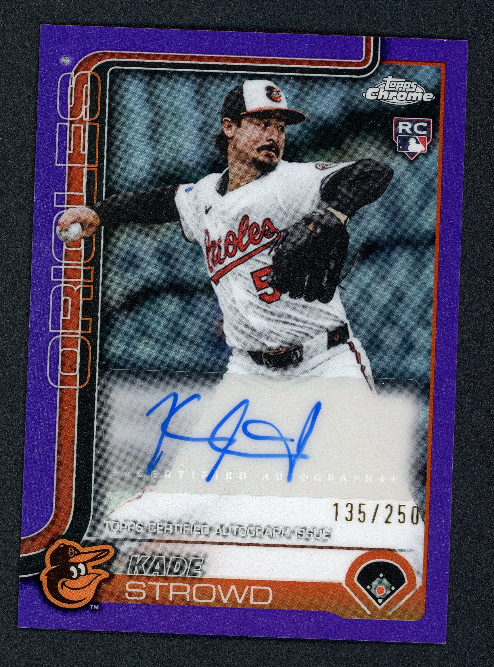 Kade Strowd [Purple Refractor] #AC-KST - Baseball Cards Topps Chrome Update Autograph