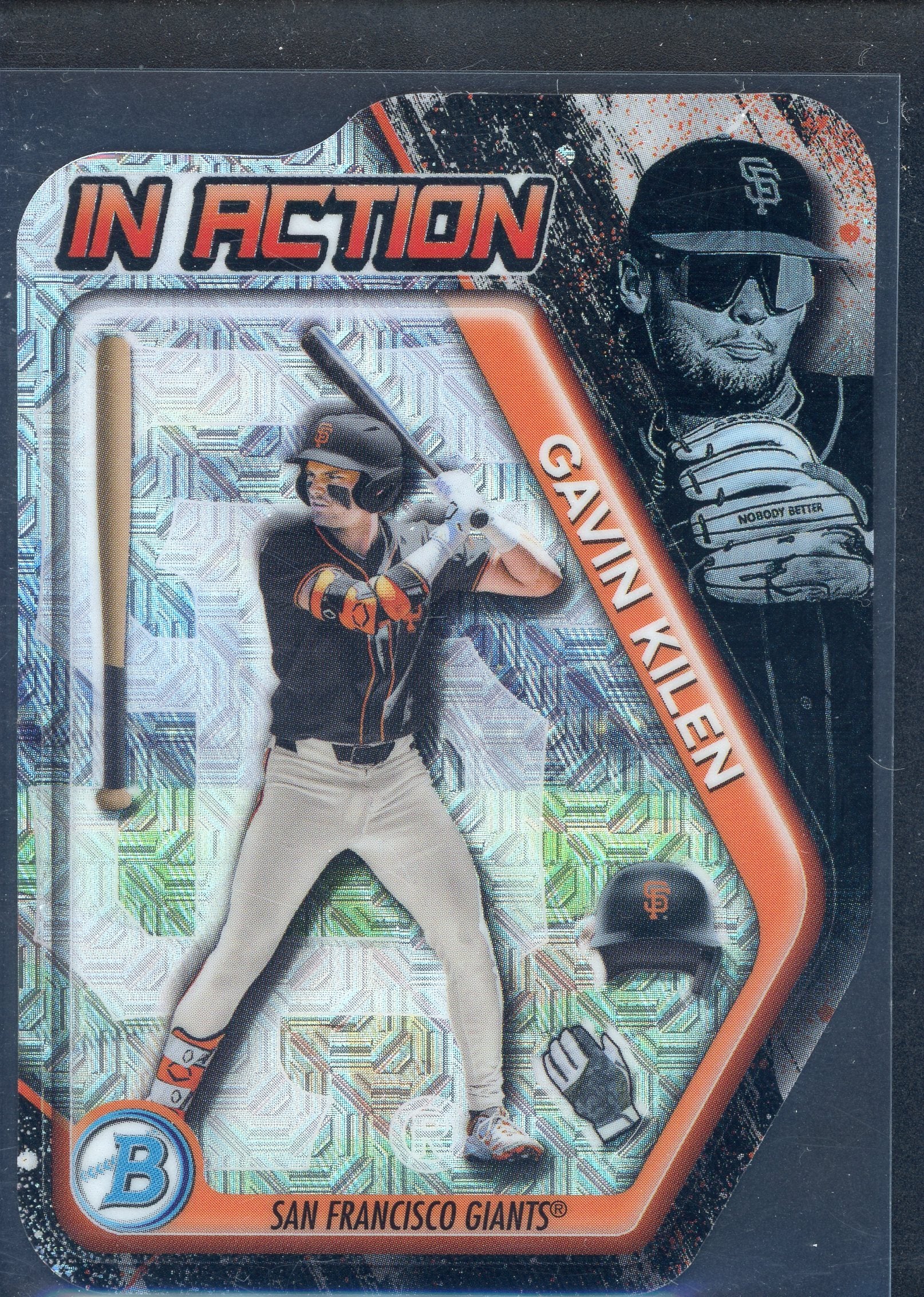 Gavin Kilen In Action [Mojo Refractor] Bowman Chrome Baseball