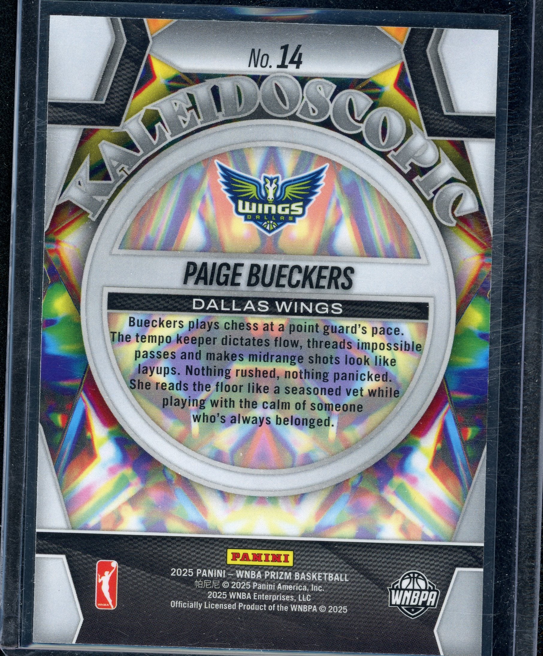 Paige Bueckers Kaleidoscopic #14 Panini Prizm