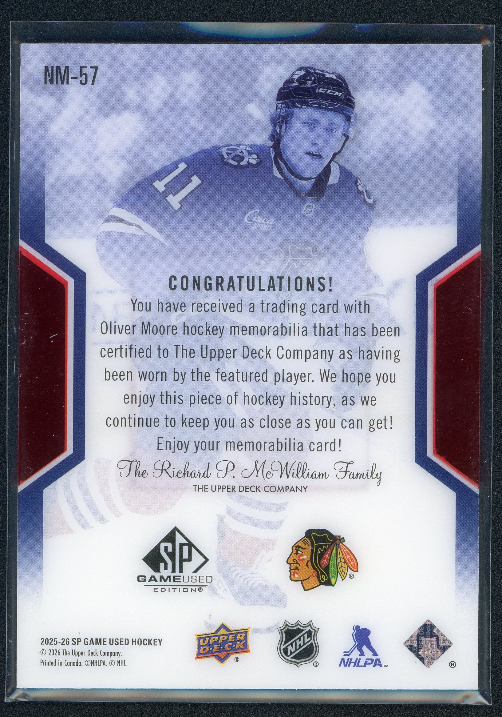 Oliver Moore NHL Masters #NM-57