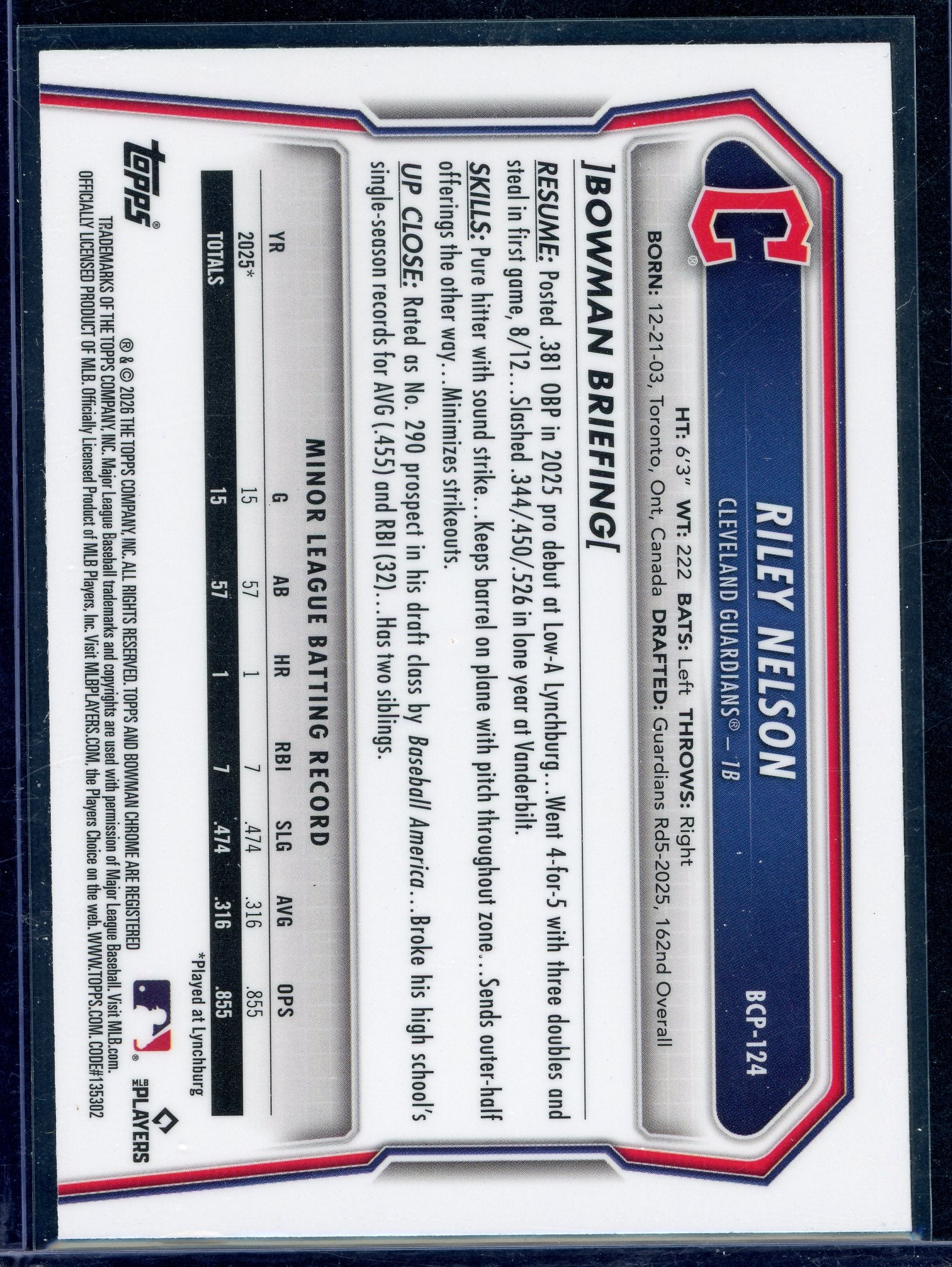 Steele Hall [Blue Border] #BPA-SH Bowman Paper Prospect.