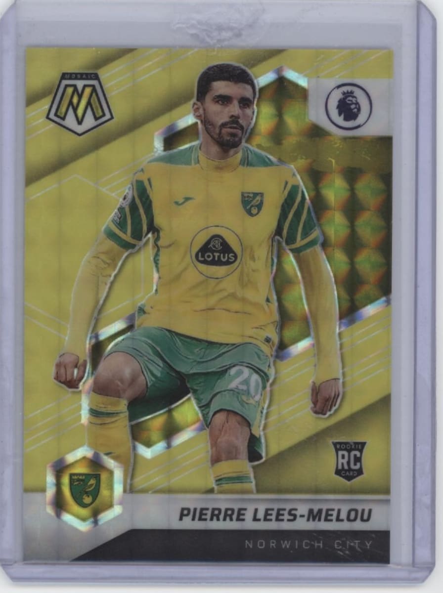 2021 Panini Mosaic Premier League Pierre Lees-Melou #100 Gold RC